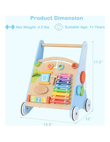 Andador de Madera INFANS Montessori 9 en 1 para Bebés