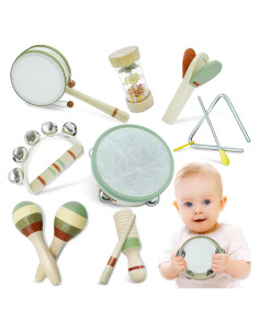 Set de Instrumentos Musicales Montessori TOBENUB 8 en 1 para Bebés