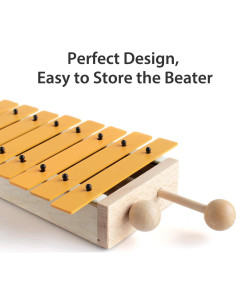 Xilófono de Madera MUSICUBE 13 Teclas para Niños 0.85 kg 2