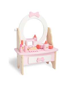 Conjunto de Tocador de Madera para Niñas Woodenfun 16x30x41.5cm