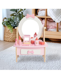 Conjunto de Tocador de Madera para Niñas Woodenfun 16x30x41.5cm 2