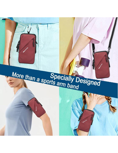 Banda para Brazo Prime Comfort, Rojo, 6.7" para Móvil