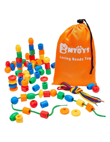 Cuentas de Enhebrar para Niños BMTOYS - 70 Piezas Coloridas