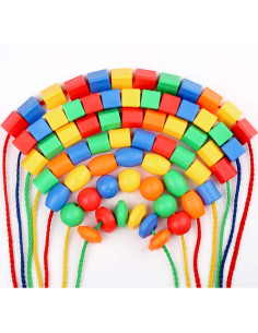 Cuentas de Enhebrar para Niños BMTOYS - 70 Piezas Coloridas 2