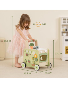 Andador de Madera Montessori HappyPals 6 en 1 Verde 2