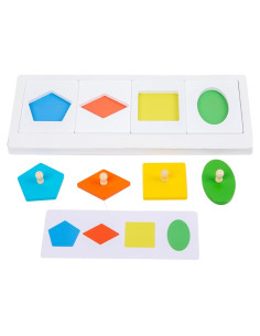 Rompecabezas de Madera Adena Montessori 24 Piezas Bebés 6-12 Meses