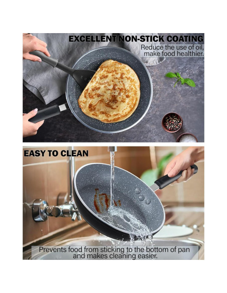 Juego de 3 Sartenes Antiadherentes Cook N Home 20-30 cm