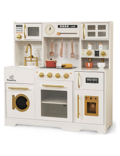 Juego de Cocina de Madera HappyPals con Horno y Cafetera