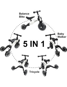 Triciclo Elantrip 5 en 1 para Niños 1-3 Años Ajustable 2