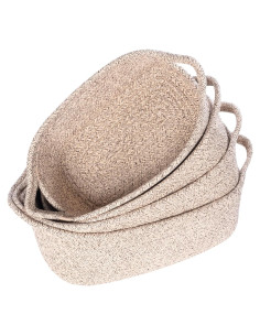 Conjunto de 4 Cestas de Algodón MINTWOOD - Organizadores Decorativos