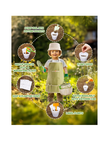 Conjunto de Jardinería ROBUD para Niños - Kit de Herramientas