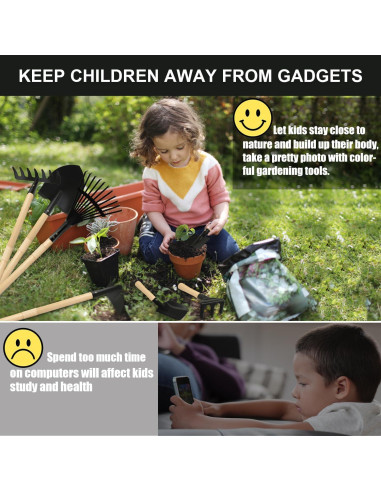 Juego de Herramientas de Jardín para Niños POMIKU 7 Piezas