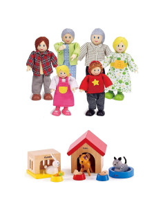 Casa de Muñecas de Madera Hape con Figuras y Mascotas