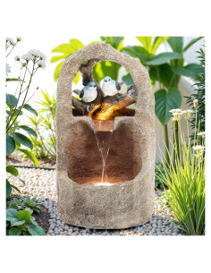 Fuente de Agua Exterior Autodaya 67.94cm con Luces LED