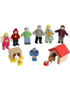 Casa de Muñecas de Madera Hape con Figuras y Mascotas 2