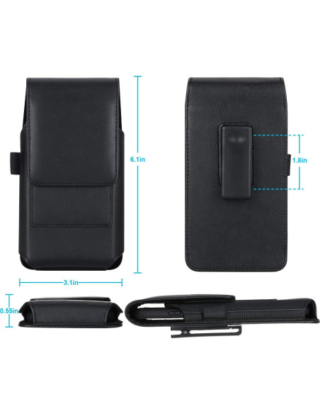 Funda Cuero BECPLT Rotativa 360 para Galaxy e iPhone