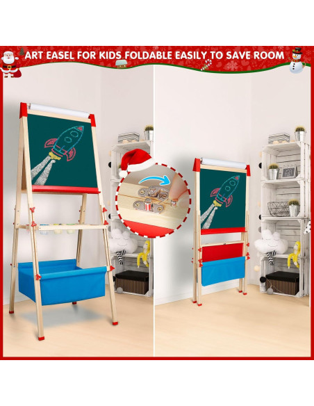 Caballete de Madera Ajustable WOSTOO 3 en 1 con Accesorios