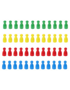 48 Piezas de Ajedrez de Madera Multicolor NUOBESTY 2.5 cm