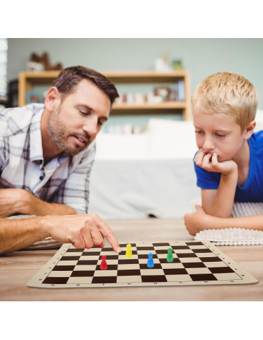 48 Piezas de Ajedrez de Madera Multicolor NUOBESTY 2.5 cm