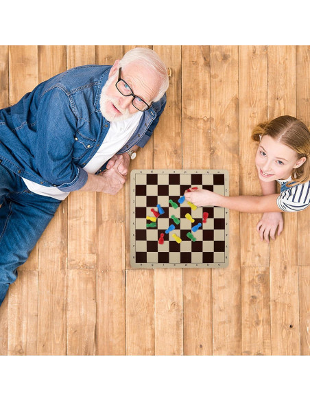 48 Piezas de Ajedrez de Madera Multicolor NUOBESTY 2.5 cm