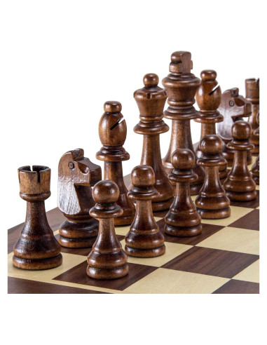 Piezas de Ajedrez de Madera AMEROUS 32 Piezas Staunton 8.89 cm