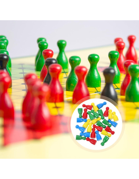 48 Piezas de Ajedrez de Madera Multicolor NUOBESTY 2.5 cm