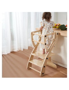 Torre de Madera Yacul para Niños Ajustable 2-en-1