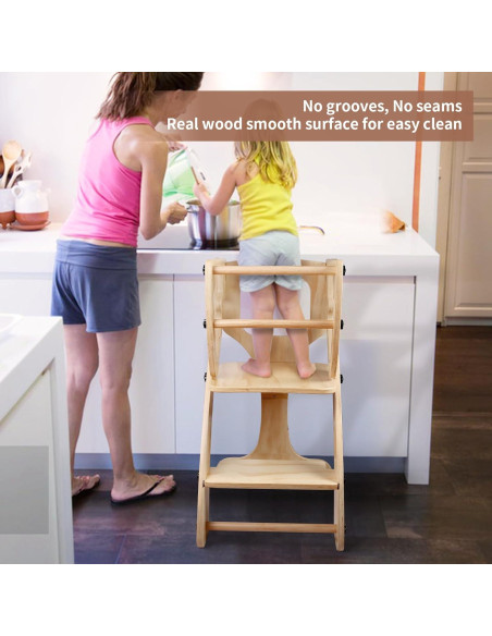 Torre de Madera Yacul para Niños Ajustable 2-en-1