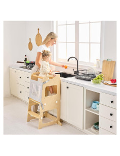 Torre de Cocina Ajustable Bateso para Niños 1-3 Años Madera