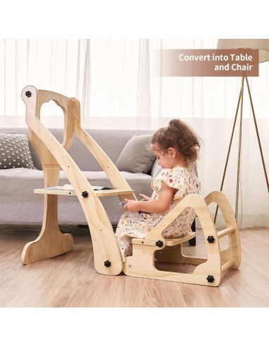 Torre de Madera Yacul para Niños Ajustable 2-en-1