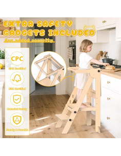 Torre de Aprendizaje Plegable Acenova para Niños 3 Alturas 2