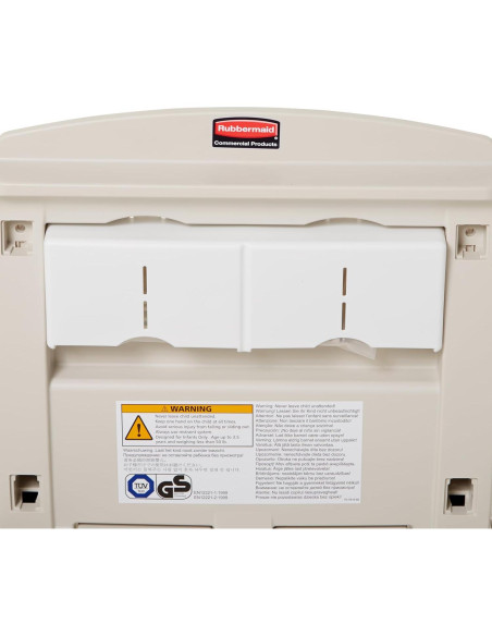 Estación de Cambio de Bebés Vertical Rubbermaid FG781988LPLAT - Plegable con Seguridad