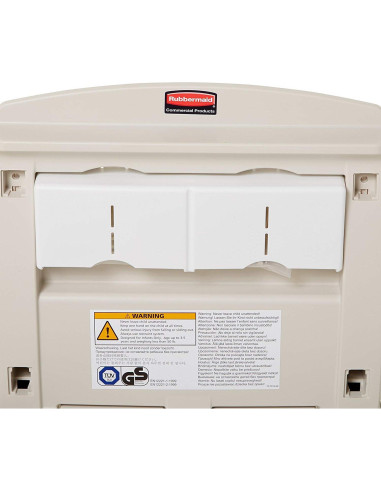 Estación de Cambio de Bebés Vertical Rubbermaid FG781988LPLAT - Plegable con Seguridad