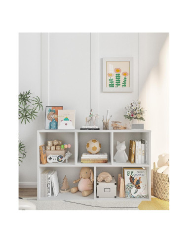 Estante de Almacenamiento Montessori VPSMAT Blanco 5 Cubos