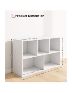 Estante de Almacenamiento Montessori VPSMAT Blanco 5 Cubos 2