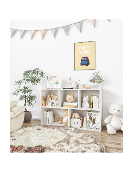 Estante de Almacenamiento Montessori VPSMAT Blanco 5 Cubos Estante de Almacenamiento Montessori VPSMAT Blanco 5 Cubos