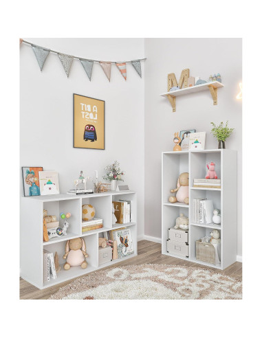 Estante de Almacenamiento Montessori VPSMAT Blanco 5 Cubos