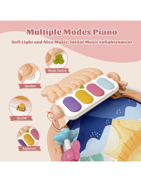 Alfombra de Juego para Bebés Cuterabit con Piano y Juguetes