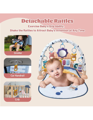 Alfombra de Juego para Bebés Cuterabit con Piano y Juguetes