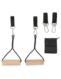Entrenador de Fuerza Equlup con Anillos Gimnásticos de Madera