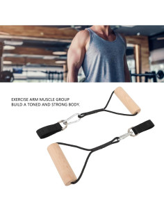 Entrenador de Fuerza Equlup con Anillos Gimnásticos de Madera 2