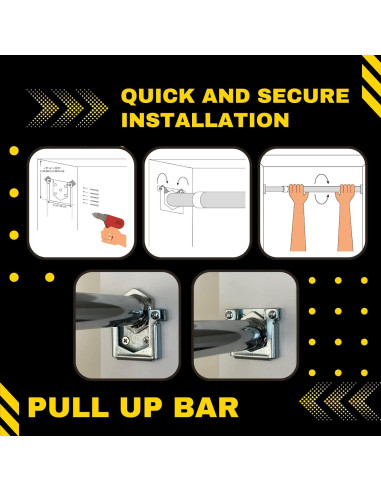 Barra de Dominadas DreamGYM Ajustable 75 cm - Soporte Puerta