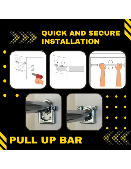 Barra de Dominadas DreamGYM Ajustable 75 cm - Soporte Puerta