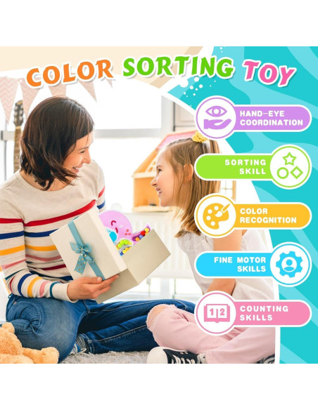Juguetes Sensoriales de Clasificación de Color Hopihy 3Pack Juguetes Sensoriales de Clasificación de Color Hopihy 3Pack