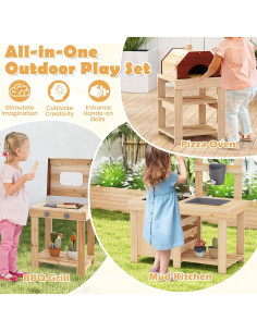 Cocina de Barro HONEY JOY Modular 3 Piezas para Niños 2