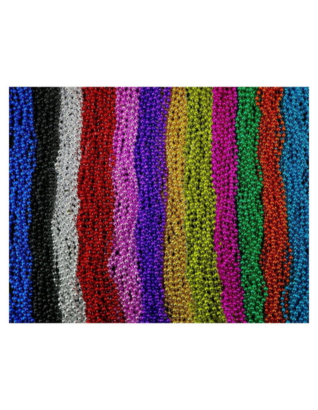 Collares de cuentas de Mardi Gras Skeleteen - 144 unidades