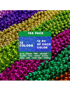 Collares de cuentas de Mardi Gras Skeleteen - 144 unidades 2