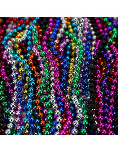 Collares de cuentas de Mardi Gras Skeleteen - 144 unidades