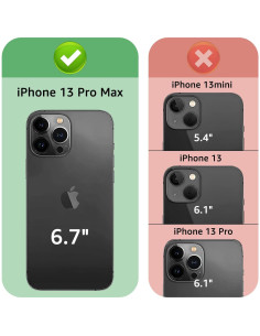 Funda XcaseBar para iPhone 13 Pro Max 16.76x8.43cm con billetera 2