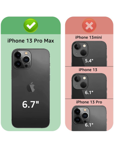 Funda XcaseBar para iPhone 13 Pro Max 16.76x8.43cm con billetera